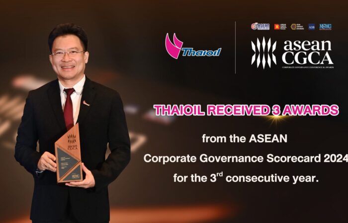 Thaioil received 3 awards from the ASEAN Corporate Governance Scorecard 2024 for the 3rd  consecutive year.