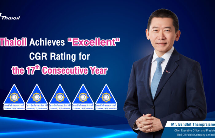 Thaioil Achieves “Excellent” CGR Rating for the 17th Consecutive Year